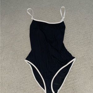 Aerie Wide Rib Scoop One Piece Swimsuit